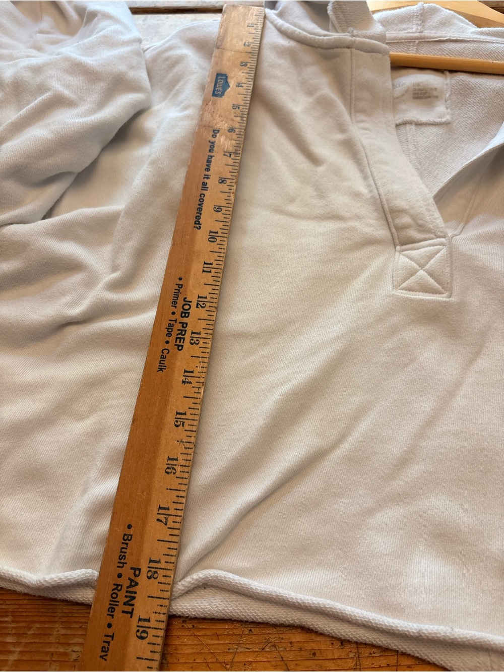 Aerie Cropped Hoodie Large White Oversized Fleece Pullove - Picture 5 of 8